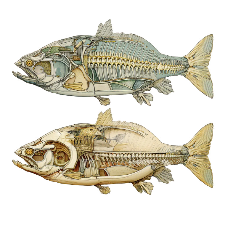 Dunkleosteus Anatomy Vinyl Car Decal Sticker – Waterproof & UV-Resistant 8"
