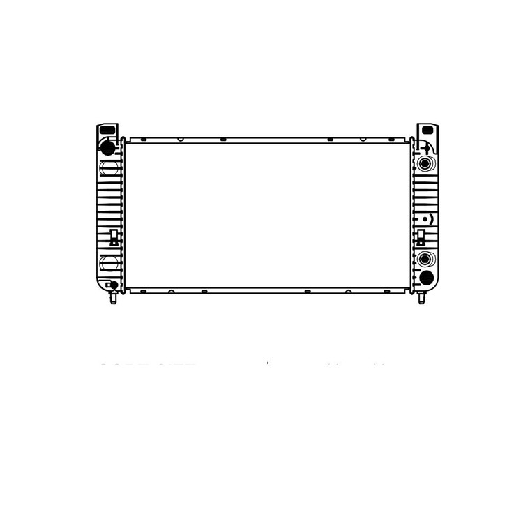 CSF Radiator 3653 Overall Dimensions 41-7/8 Inch Length X 23-9/16 Inch Height; One Row; Crossflow; Aluminum; With Transmission cooler; Without Radiator Cap