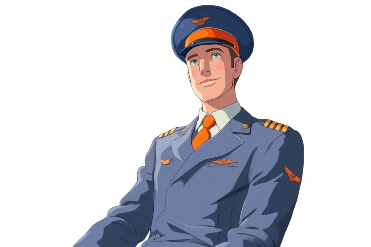 Ghibli Aeroflot Pilot Vinyl Car Decal Sticker – Waterproof & UV-Resistant 8"