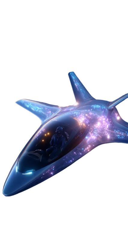 Futuristic Jet Vinyl Car Decal Sticker – Waterproof & UV-Resistant 8"