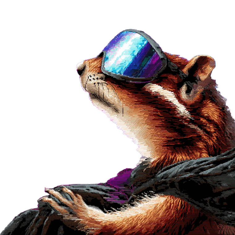 Intergalactic Chipmunk Vinyl Car Decal Sticker – Waterproof & UV-Resistant 8"