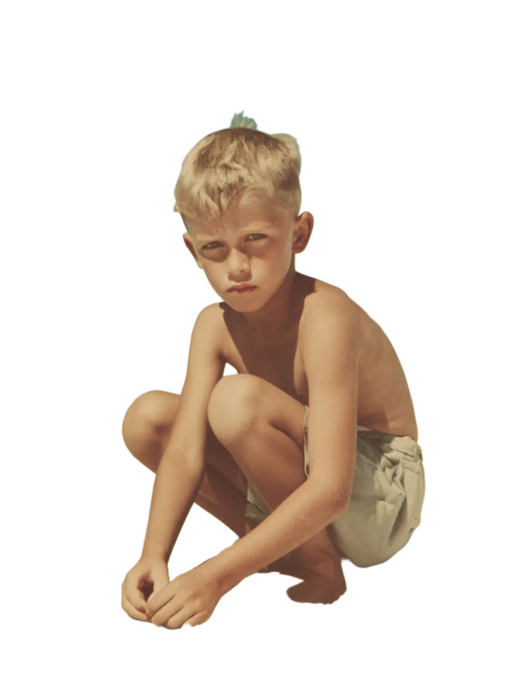 Boy On Beach Vinyl Car Decal Sticker – Waterproof & UV-Resistant 8"