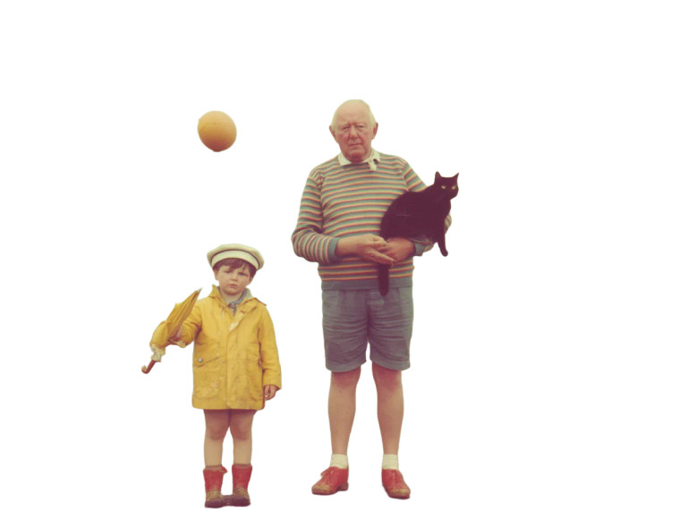 Father, Son, And Cat Vinyl Car Decal Sticker – Waterproof & UV-Resistant 8"