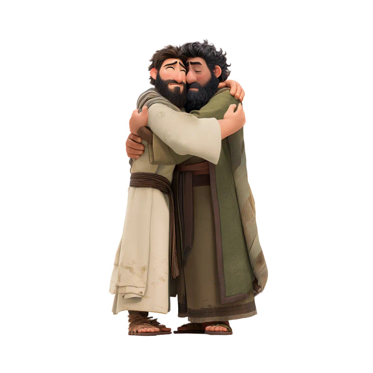 Emotional Brotherly Reunion Vinyl Car Decal Sticker – Waterproof & UV-Resistant 8"