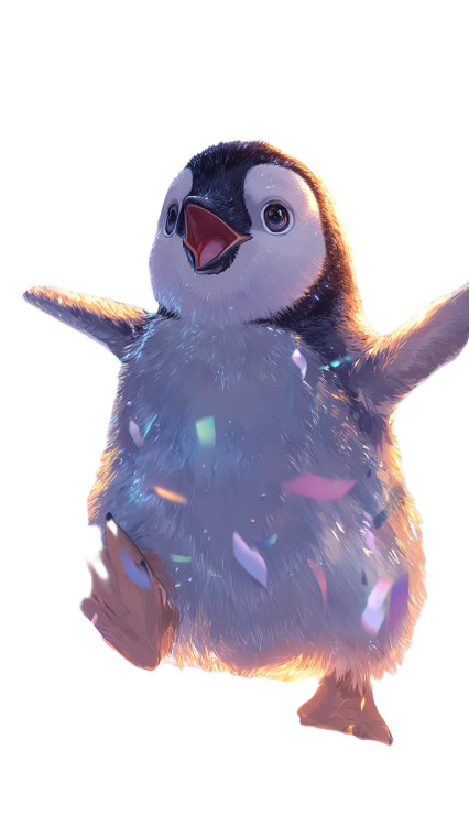 Dancing Penguin Idol Vinyl Car Decal Sticker – Waterproof & UV-Resistant 8"