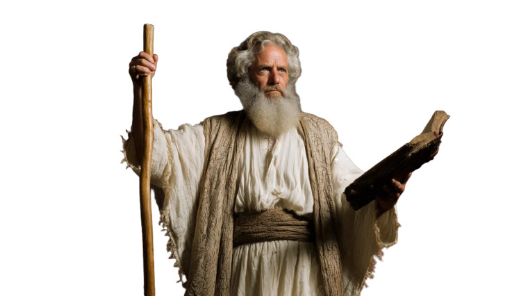 Moses Receiving Commandments V2 Vinyl Car Decal Sticker – Waterproof & UV-Resistant 8"