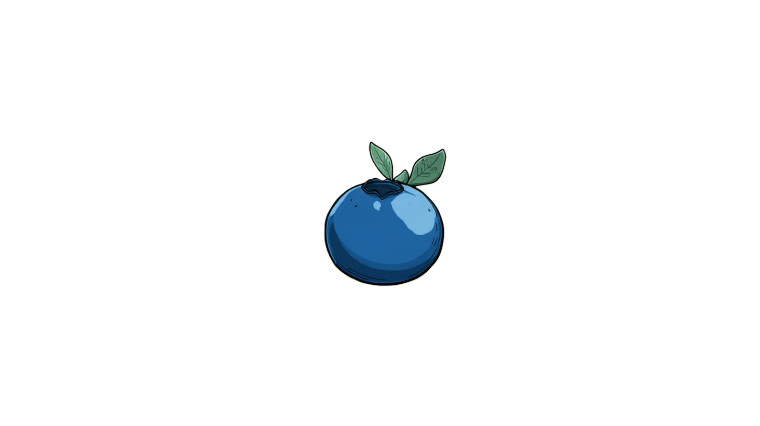 Blueberry Illustration Vinyl Car Decal Sticker – Waterproof & UV-Resistant 8"