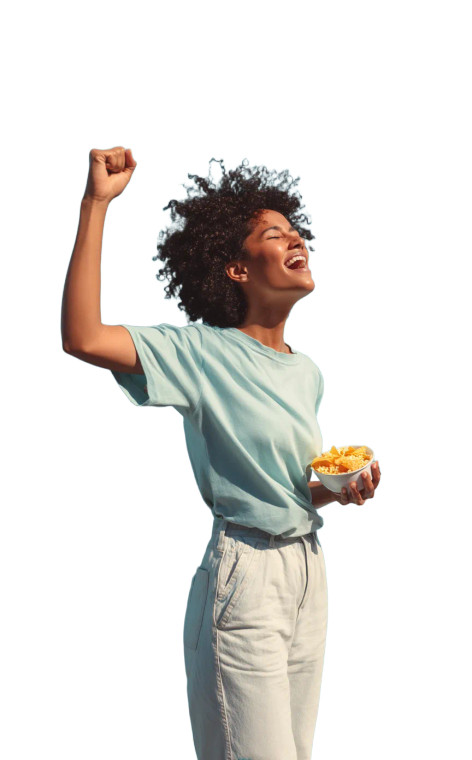 Joyful Afro-Latina Celebrating Vinyl Car Decal Sticker – Waterproof & UV-Resistant 8"