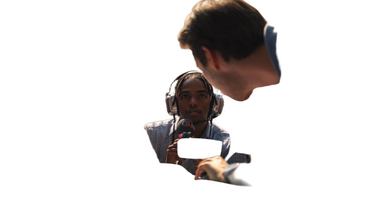 F1 Pit Lane Interview Vinyl Car Decal Sticker – Waterproof & UV-Resistant 8"