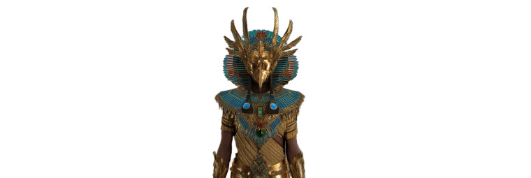 Golden Pharaoh Vinyl Car Decal Sticker – Waterproof & UV-Resistant 8"