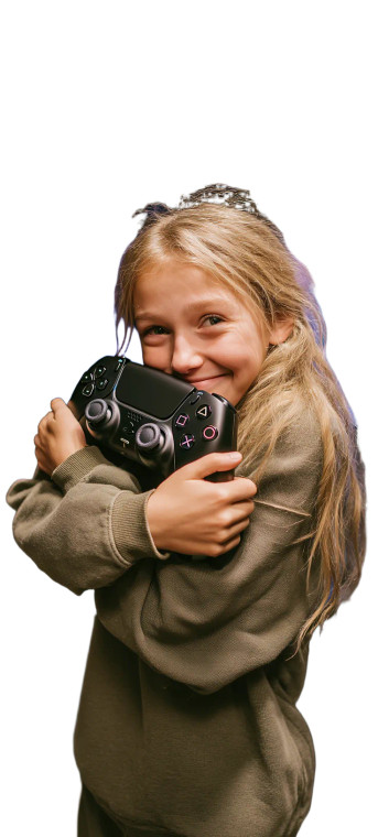 Girl Hugs Playstation Vinyl Car Decal Sticker – Waterproof & UV-Resistant 8"