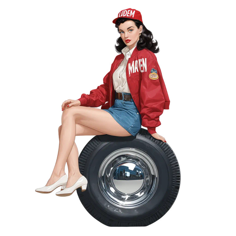 Retro Lucy Poster Vinyl Car Decal Sticker – Waterproof & UV-Resistant 8"