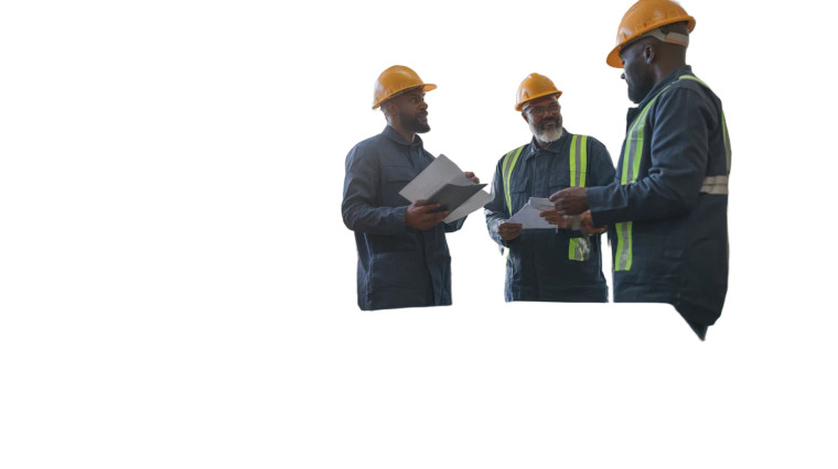 Industrial Team Discussion Vinyl Car Decal Sticker – Waterproof & UV-Resistant 8"