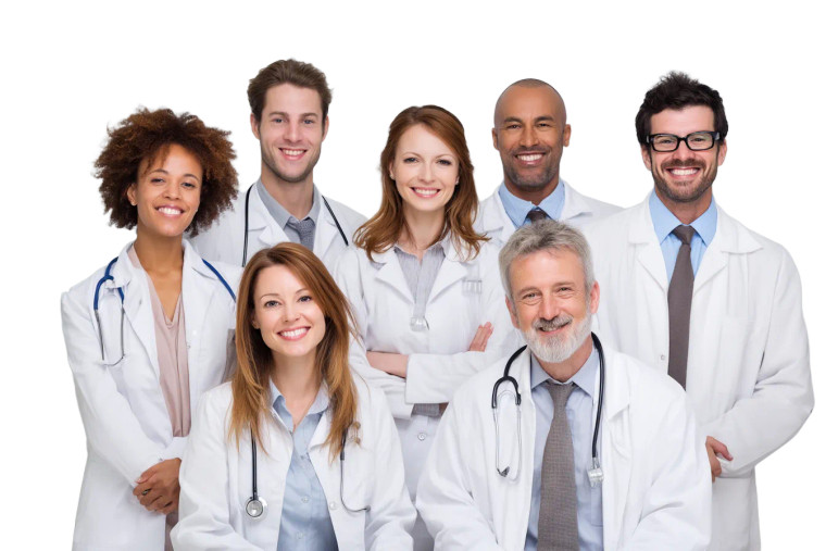 Medical Team Portrait Vinyl Car Decal Sticker – Waterproof & UV-Resistant 8"