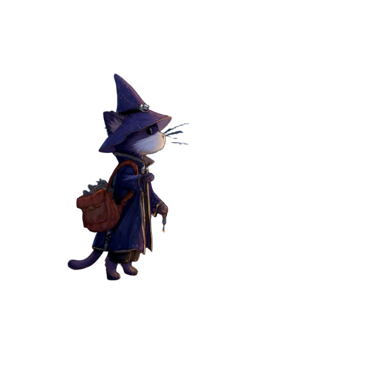 Wizard Cat V2 Vinyl Car Decal Sticker – Waterproof & UV-Resistant 8"