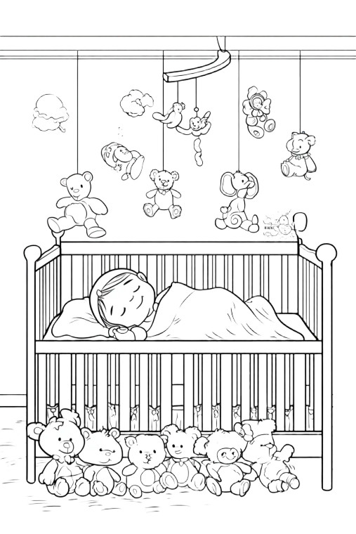 Sleeping Baby Girl V2 Vinyl Car Decal Sticker – Waterproof & UV-Resistant 8"