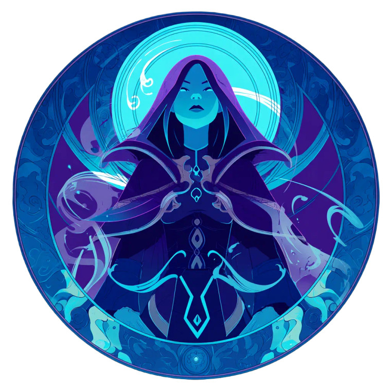 Mystical Sorceress Portrait Vinyl Car Decal Sticker – Waterproof & UV-Resistant 8"