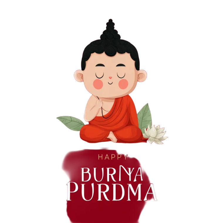 Happy Buddha Purnima Vinyl Car Decal Sticker – Waterproof & UV-Resistant 8"