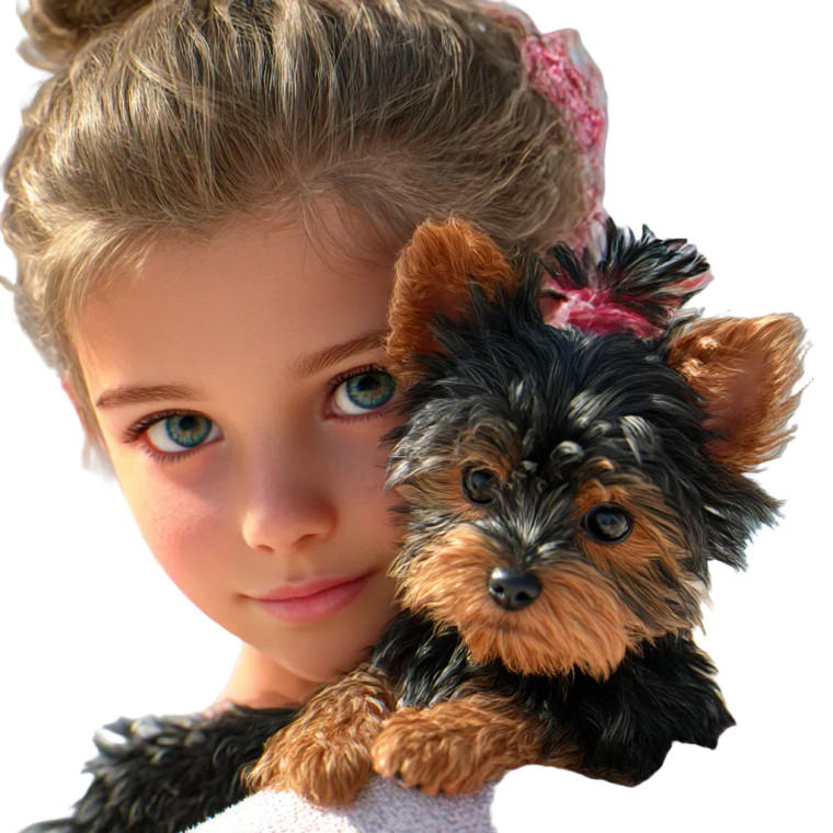 Mia And Yorkie Vinyl Car Decal Sticker – Waterproof & UV-Resistant 8"