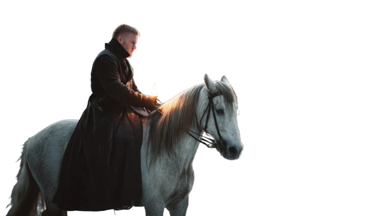 Rider With Flame Vinyl Car Decal Sticker – Waterproof & UV-Resistant 8"