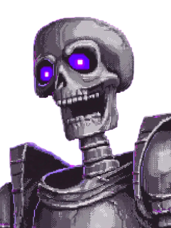 Purple-Eyed Skeleton Vinyl Car Decal Sticker – Waterproof & UV-Resistant 8"