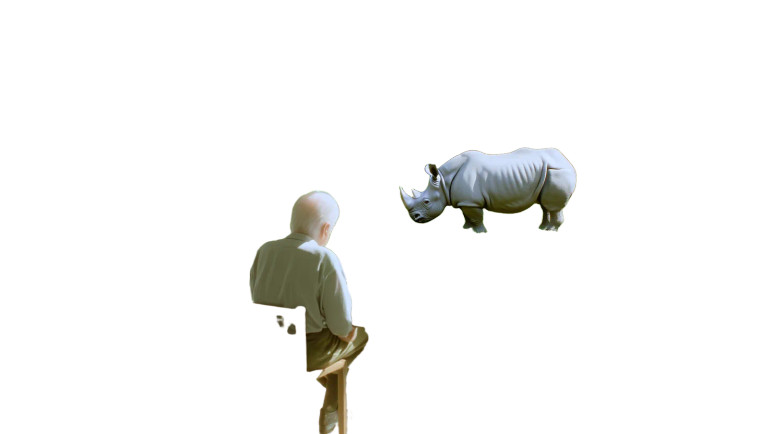 Breakfast With Rhino Vinyl Car Decal Sticker – Waterproof & UV-Resistant 8"