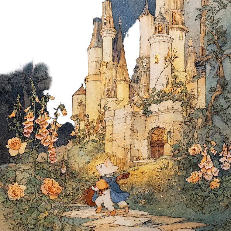 Whimsical Storybook Castle Vinyl Car Decal Sticker – Waterproof & UV-Resistant 8"