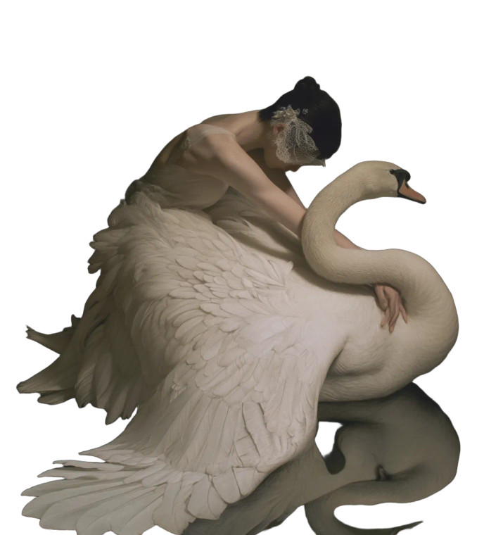 Leda And The Swan Vinyl Car Decal Sticker – Waterproof & UV-Resistant 8"