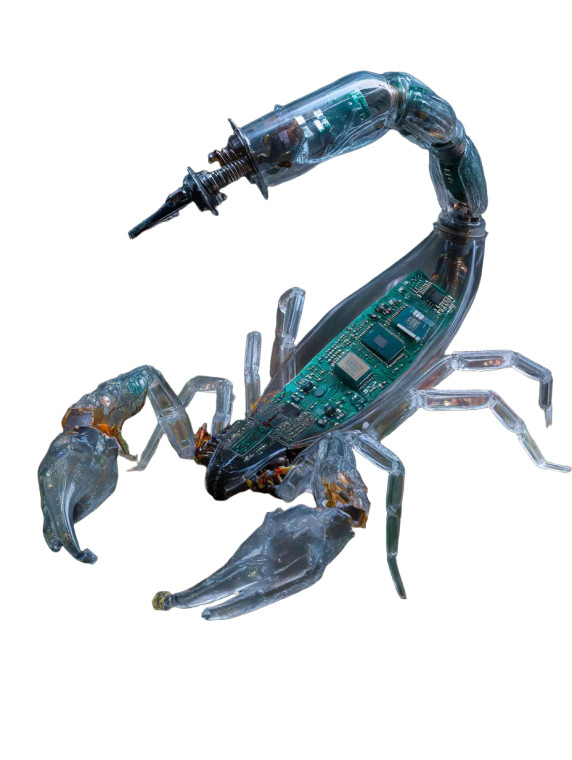 Biomechanical Scorpion V2 Vinyl Car Decal Sticker – Waterproof & UV-Resistant 8"