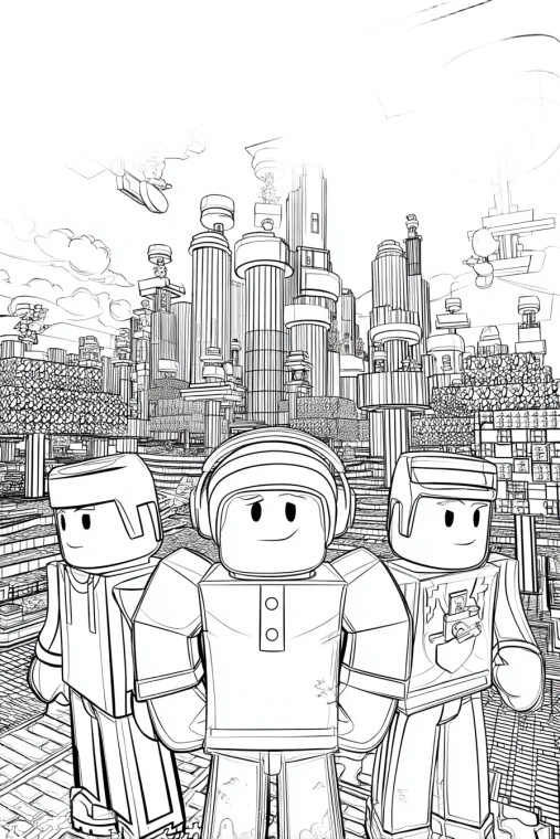 Roblox Characters Illustration Vinyl Car Decal Sticker – Waterproof & UV-Resistant 8"