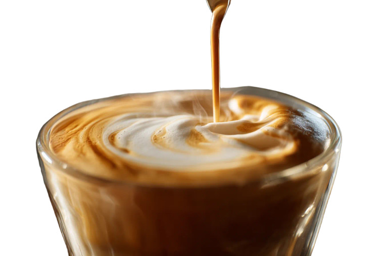 Swirling Latte Art Vinyl Car Decal Sticker – Waterproof & UV-Resistant 8"