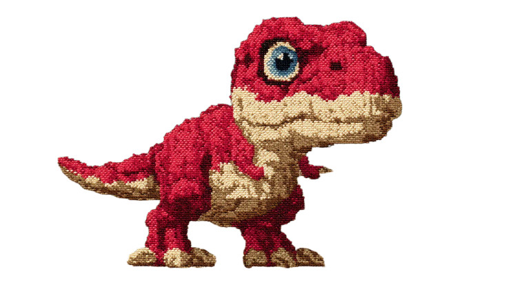 Chibi Dino Pixel V4 Vinyl Car Decal Sticker – Waterproof & UV-Resistant 8"