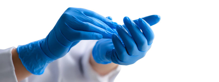 Doctor Putting Gloves Vinyl Car Decal Sticker – Waterproof & UV-Resistant 8"