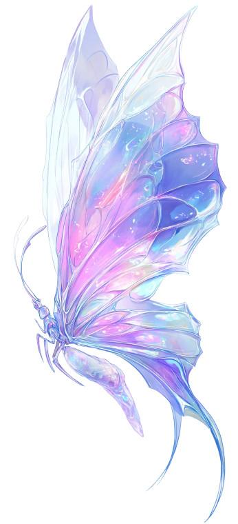 Transparent Pastel Butterfly Vinyl Car Decal Sticker – Waterproof & UV-Resistant 8"