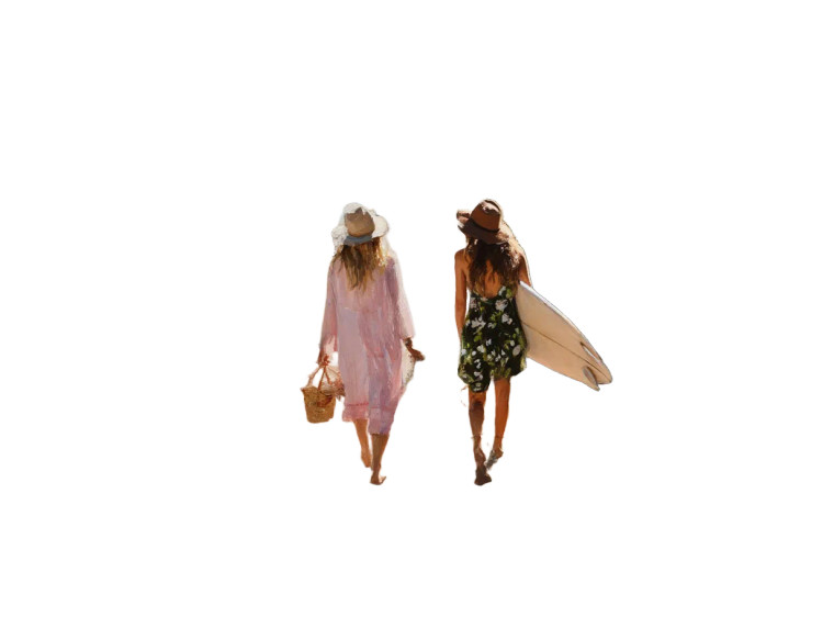 Girls With Surfboards Vinyl Car Decal Sticker – Waterproof & UV-Resistant 8"