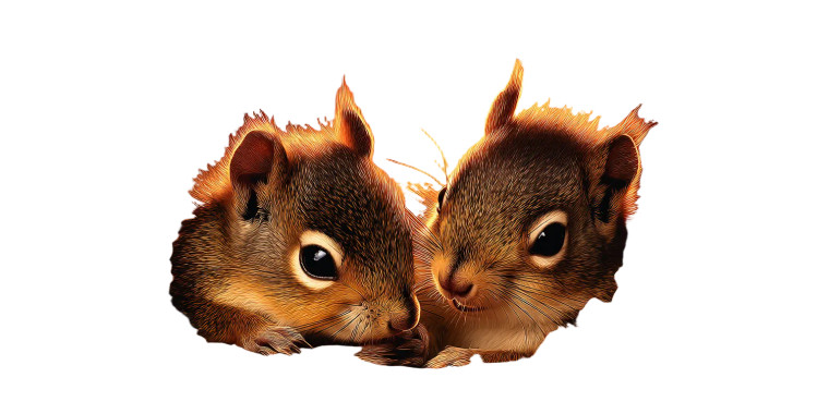 Cuddling Squirrels Vinyl Car Decal Sticker – Waterproof & UV-Resistant 8"