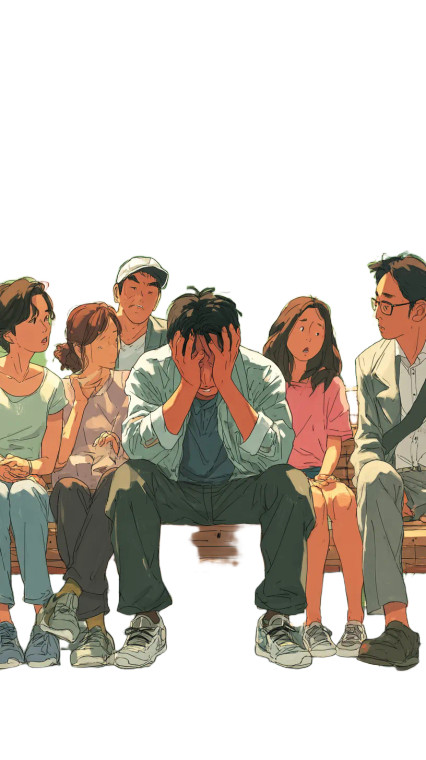 Gloomy Park Scene Vinyl Car Decal Sticker – Waterproof & UV-Resistant 8"