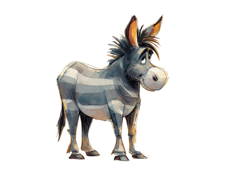 Zonkey Caricature Vinyl Car Decal Sticker – Waterproof & UV-Resistant 8"