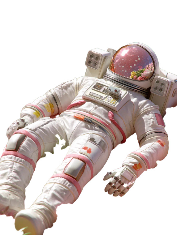 Dreamy Astronaut Garden Vinyl Car Decal Sticker – Waterproof & UV-Resistant 8"