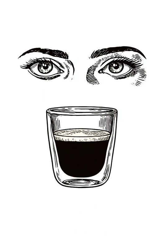 Espresso Gaze Vinyl Car Decal Sticker – Waterproof & UV-Resistant 8"