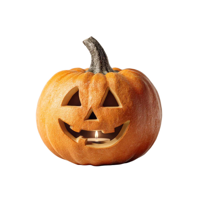 Carved Halloween Pumpkin Vinyl Car Decal Sticker – Waterproof & UV-Resistant 8"