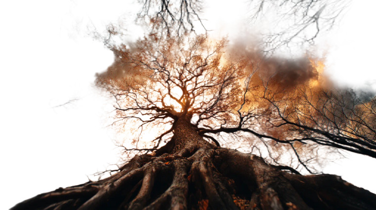 Elder Tree Skyward Vinyl Car Decal Sticker – Waterproof & UV-Resistant 8"