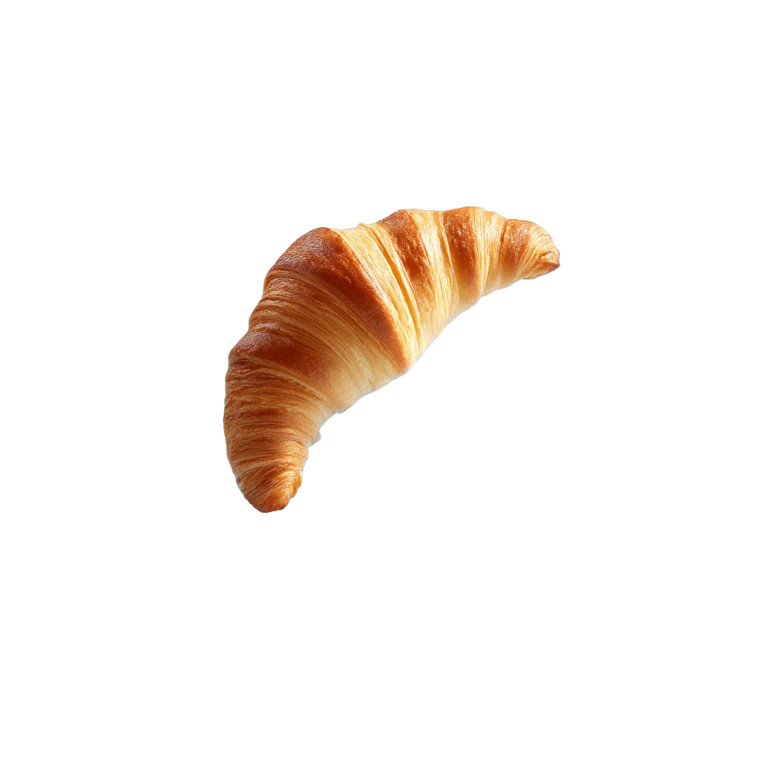 Floating Golden Croissant Vinyl Car Decal Sticker – Waterproof & UV-Resistant 8"
