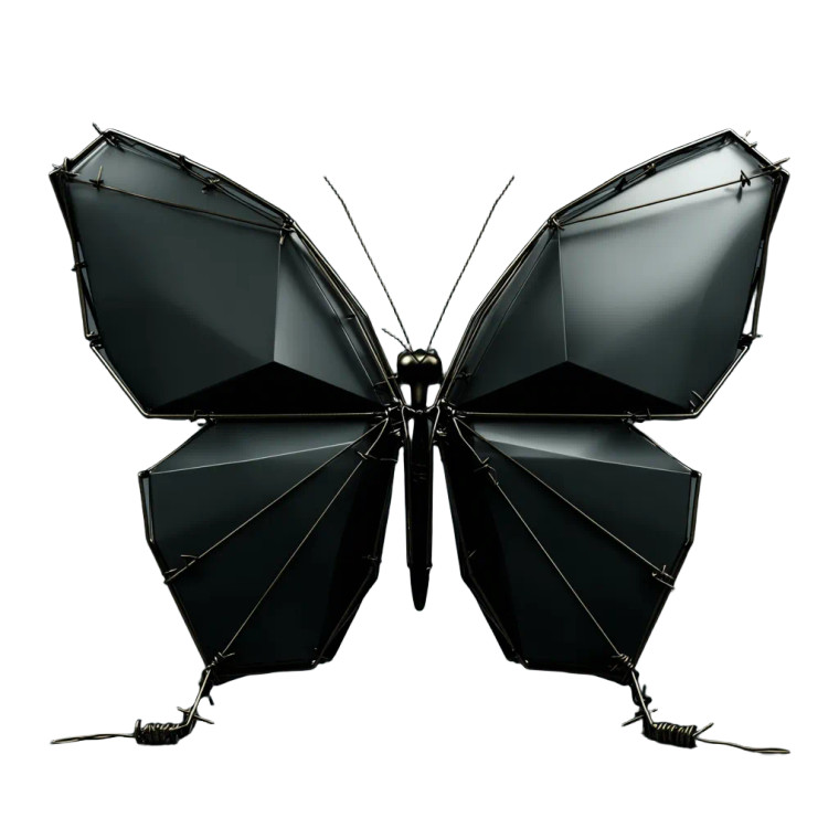 Geometric Butterfly Vinyl Car Decal Sticker – Waterproof & UV-Resistant 8"