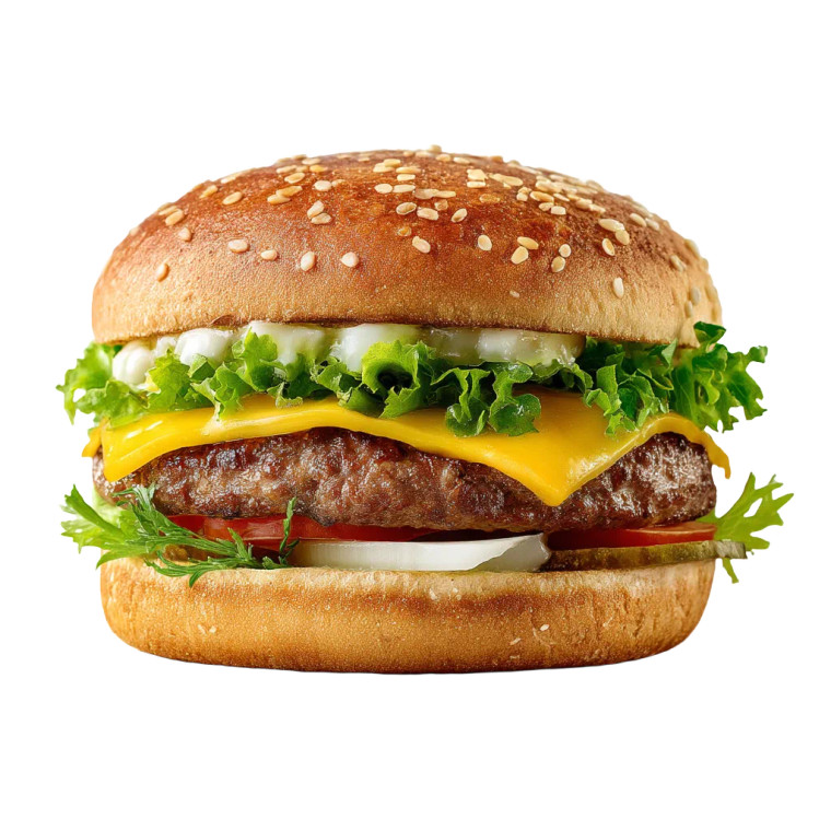 Hamburger Pattie Vinyl Car Decal Sticker – Waterproof & UV-Resistant 8"