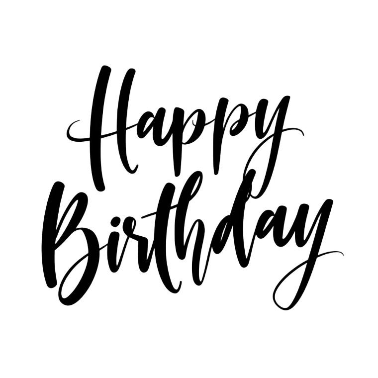 Happy Birthday Text V2 Vinyl Car Decal Sticker – Waterproof & UV-Resistant 8"