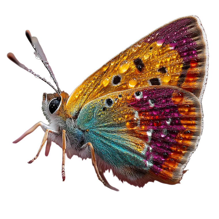 Butterfly On Flower V2 Vinyl Car Decal Sticker – Waterproof & UV-Resistant 8"