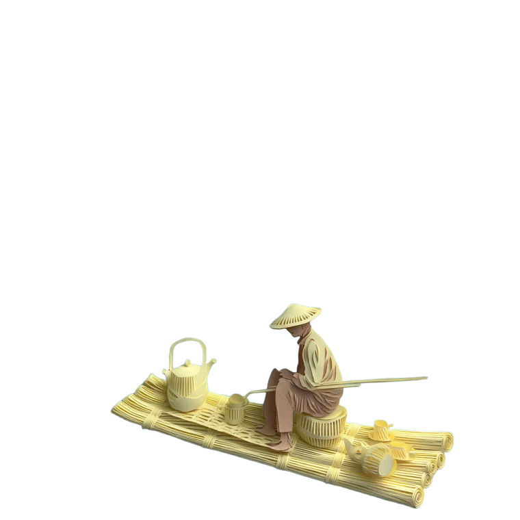 Ancient Chinese Fisherman V6 Vinyl Car Decal Sticker – Waterproof & UV-Resistant 8"