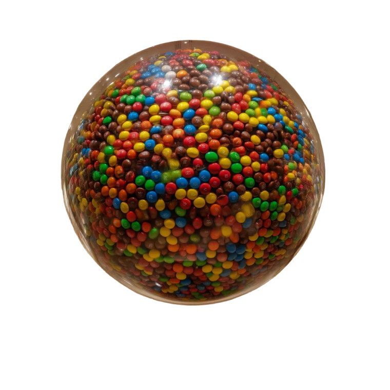 Giant M&M'S Sphere Vinyl Car Decal Sticker – Waterproof & UV-Resistant 8"