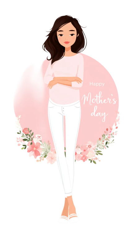 Happy Mother'S Day V5 Vinyl Car Decal Sticker – Waterproof & UV-Resistant 8"